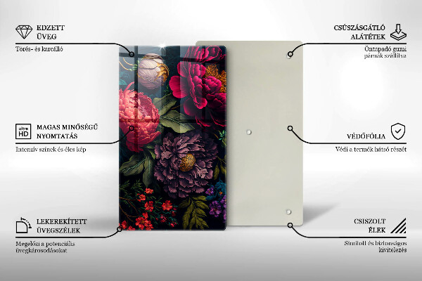 Tagliere in vetro Bellissimi fiori