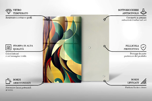 Tagliere in vetro Astrazione della forma