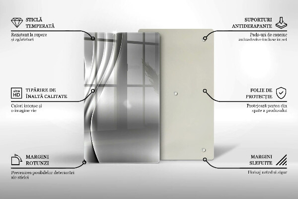 Tagliere in vetro Struttura in metallo