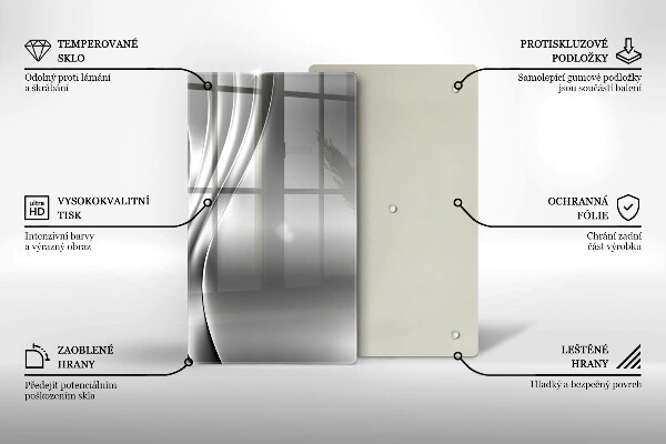 Tagliere in vetro Struttura in metallo