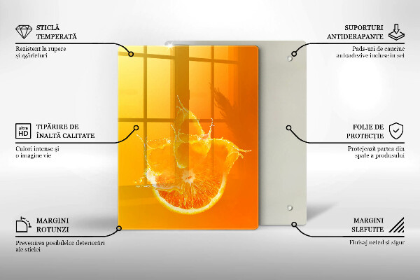 Tagliere in vetro Struttura in metallo