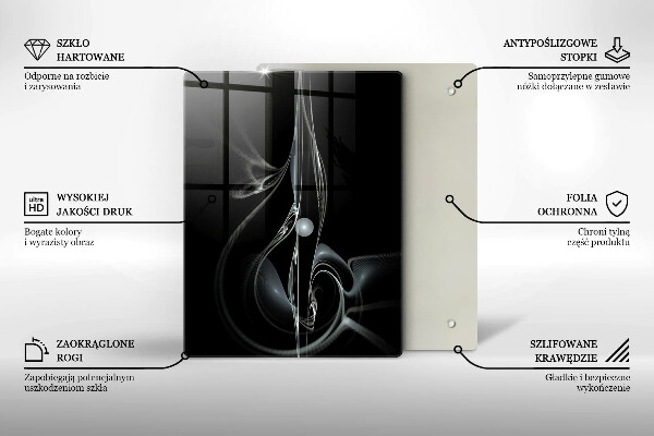 Tagliere in vetro Bouquet di rose delicate