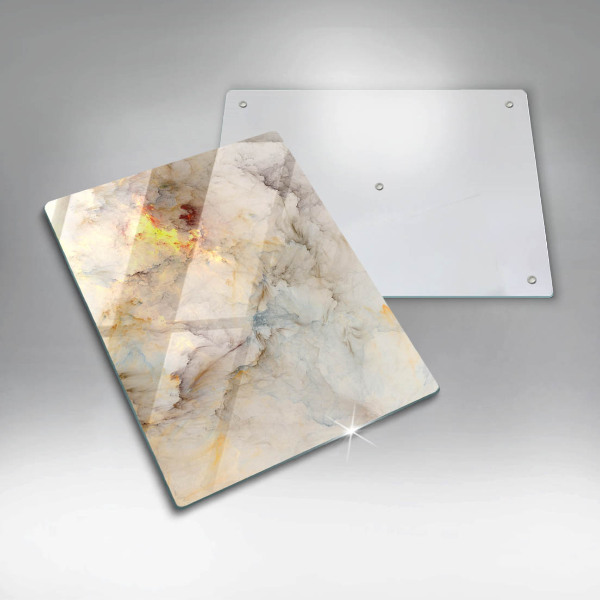 Tagliere in vetro Struttura in marmo con oro