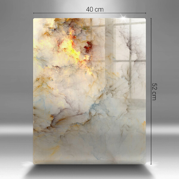 Tagliere in vetro Struttura in marmo con oro