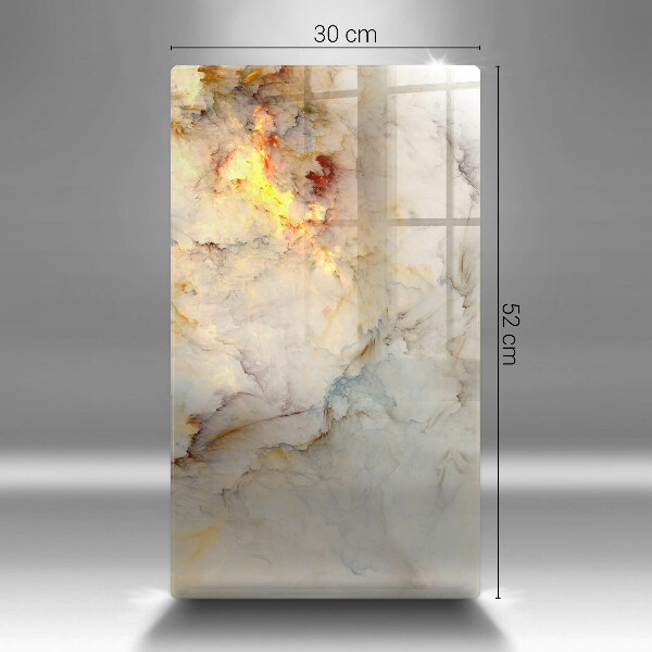 Tagliere in vetro Struttura in marmo con oro