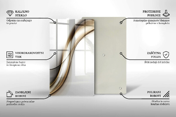 Tagliere in vetro Astrazione di linee morbide