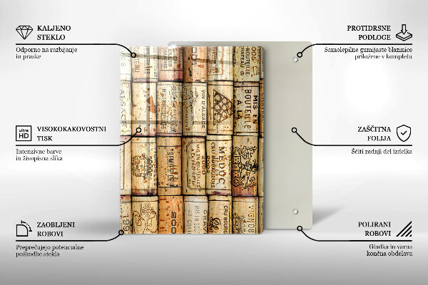 Tagliere in vetro Astrazione di linee morbide