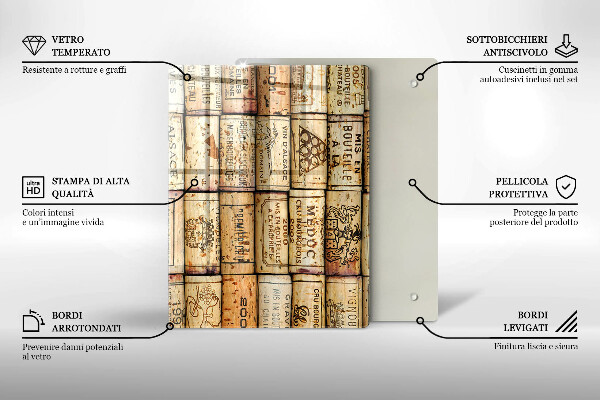 Tagliere in vetro Astrazione di linee morbide