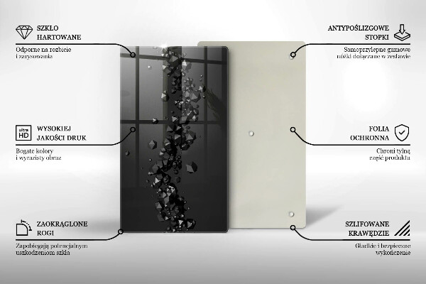 Tagliere in vetro Astrazione di forme 3D