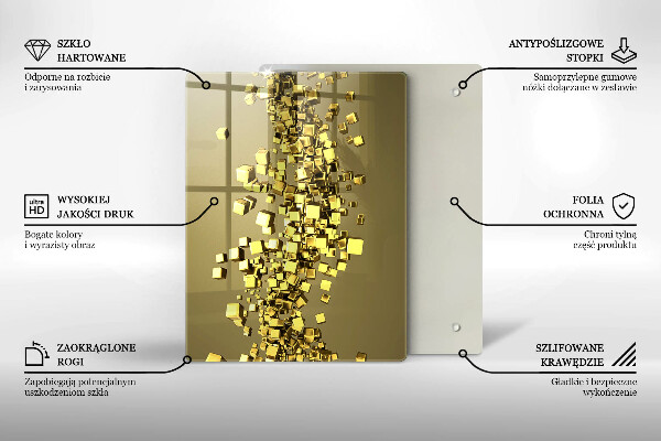 Tagliere in vetro Astrazione di forme 3D