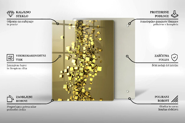 Tagliere in vetro Astrazione di forme 3D