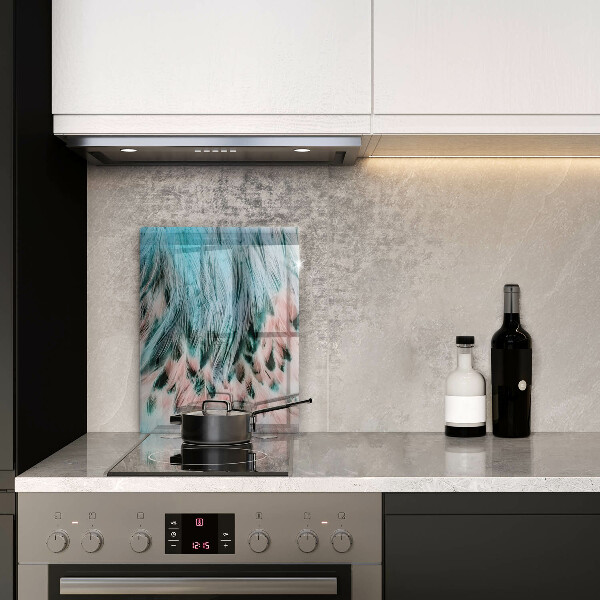 Tagliere in vetro Piume di uccelli boho