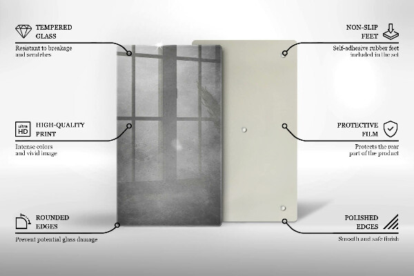 Tagliere in vetro Fondo di struttura concreta