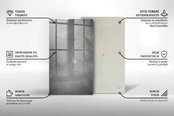 Tagliere in vetro Fondo di struttura concreta