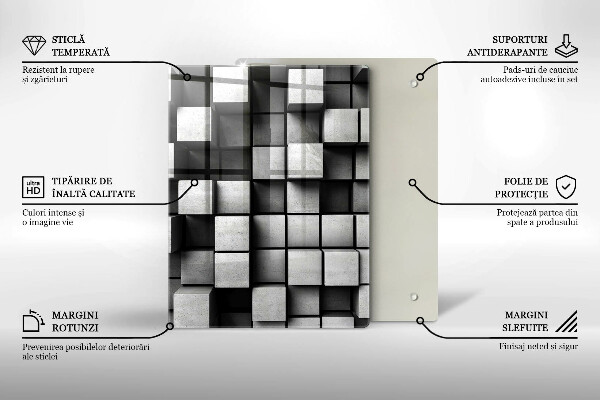 Tagliere in vetro Fondo di struttura concreta
