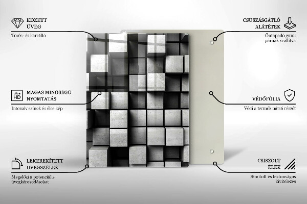 Tagliere in vetro Fondo di struttura concreta
