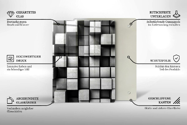 Tagliere in vetro Fondo di struttura concreta