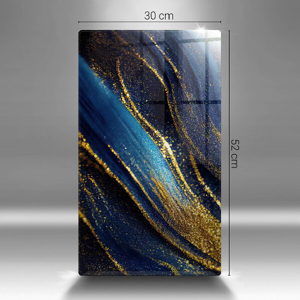 Tagliere in vetro Astrazione blu navy