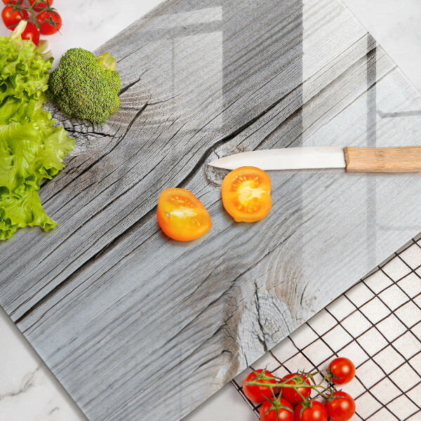 Tagliere in vetro Struttura in legno chiaro