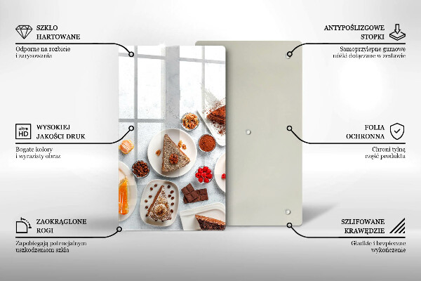 Tagliere in vetro La dolcezza della torta