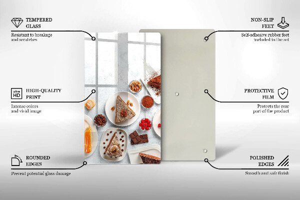 Tagliere in vetro La dolcezza della torta
