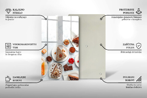 Tagliere in vetro La dolcezza della torta