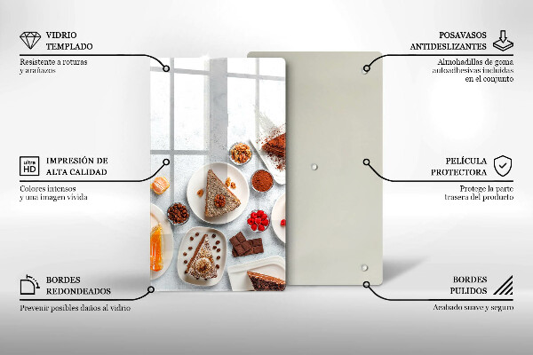 Tagliere in vetro La dolcezza della torta
