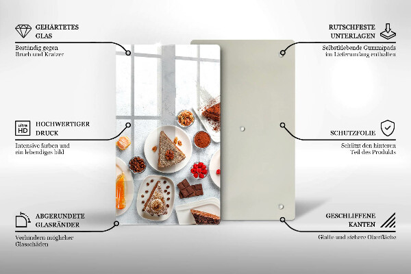 Tagliere in vetro La dolcezza della torta