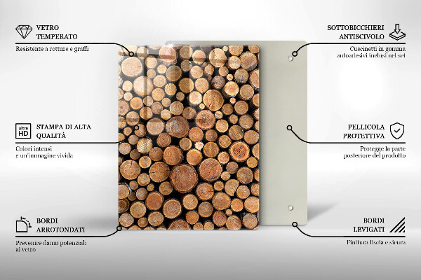 Tagliere in vetro La dolcezza della torta