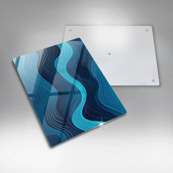 Tagliere in vetro Onde astratte