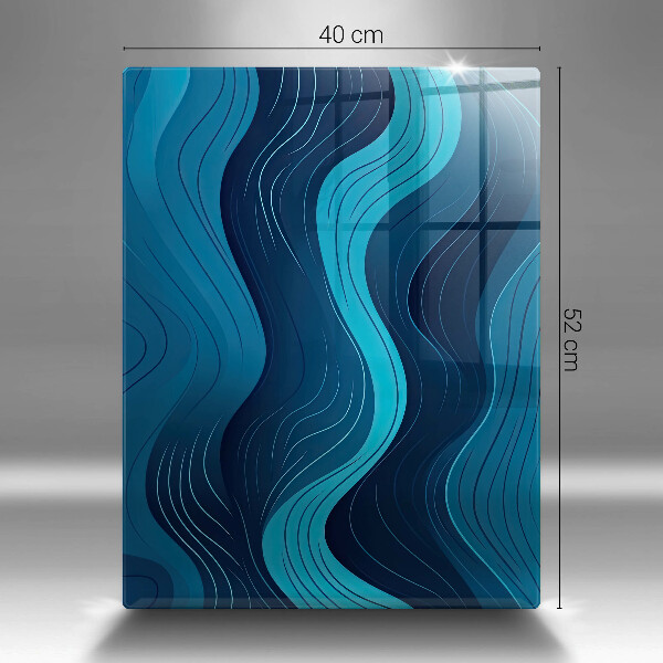 Tagliere in vetro Onde astratte