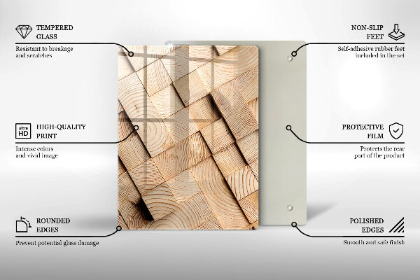 Tagliere in vetro Onde astratte