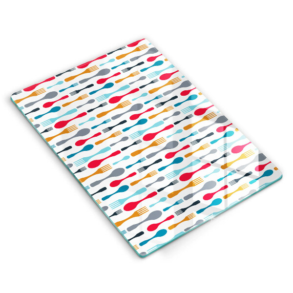 Tagliere in vetro Illustrazione del cucchiaio