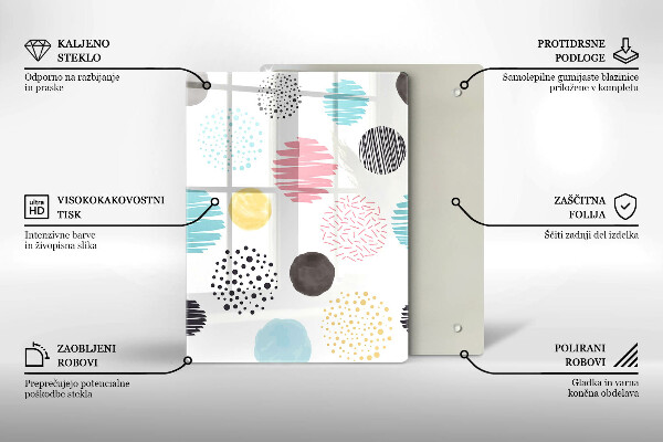 Tagliere in vetro Illustrazione del cucchiaio