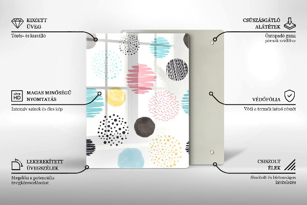 Tagliere in vetro Illustrazione del cucchiaio