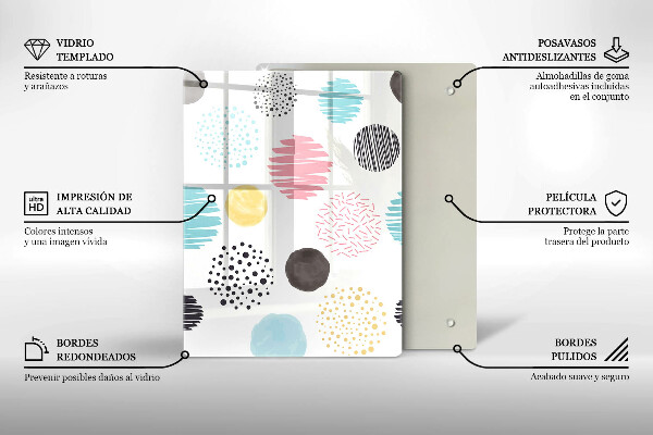 Tagliere in vetro Illustrazione del cucchiaio