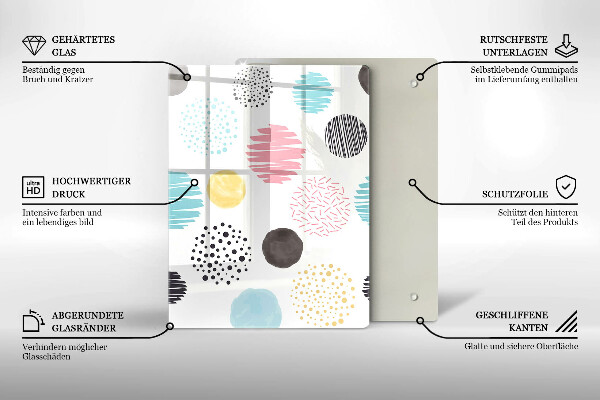 Tagliere in vetro Illustrazione del cucchiaio