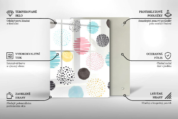 Tagliere in vetro Illustrazione del cucchiaio