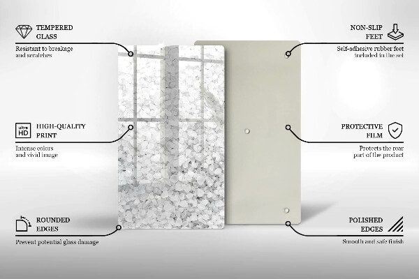 Tagliere in vetro Cristalli di sale