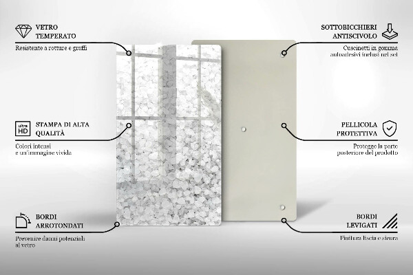 Tagliere in vetro Cristalli di sale
