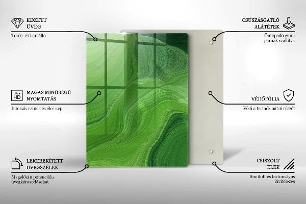 Tagliere in vetro Cristalli di sale