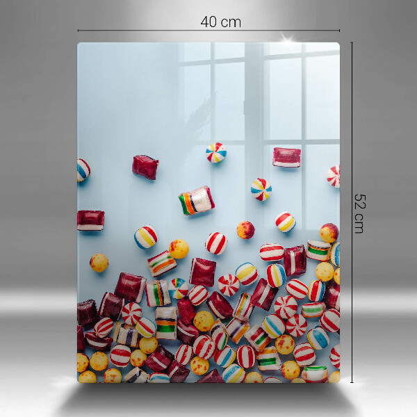 Tagliere in vetro Caramelle colorate