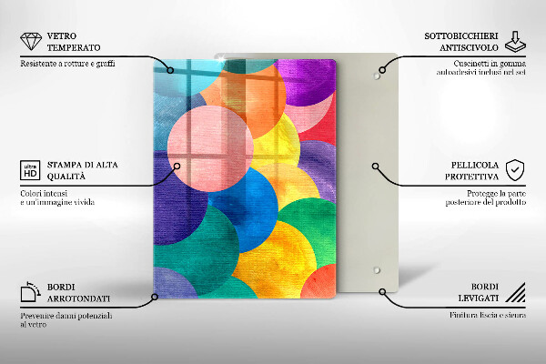 Tagliere in vetro Linee geometriche