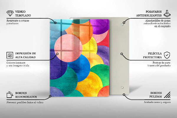 Tagliere in vetro Linee geometriche