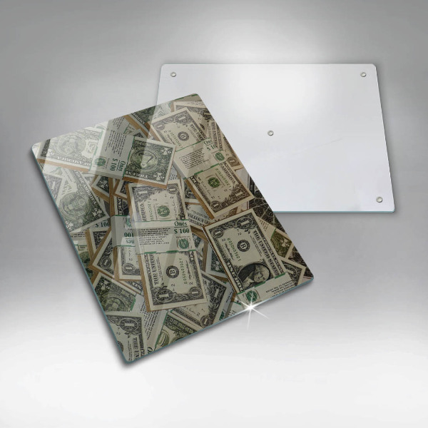 Tagliere in vetro Dollari in denaro