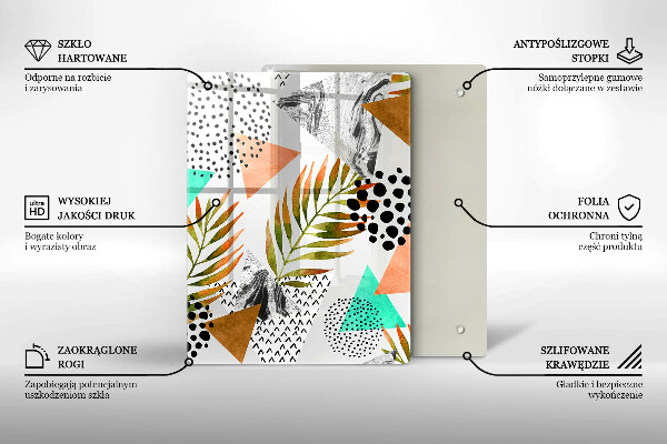 Tagliere in vetro Marmo blu e oro