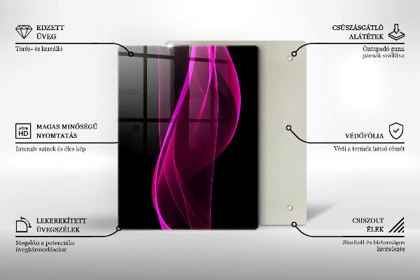 Tagliere in vetro Ingredienti e spezie italiani