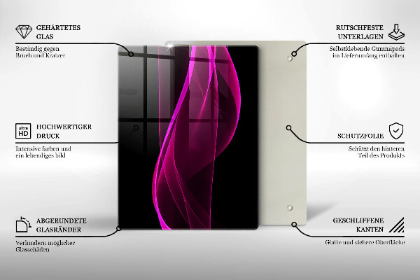 Tagliere in vetro Ingredienti e spezie italiani