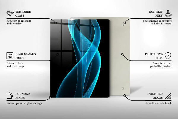 Tagliere in vetro Primo piano delle ciliegie