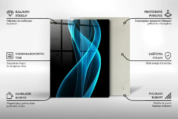 Tagliere in vetro Primo piano delle ciliegie